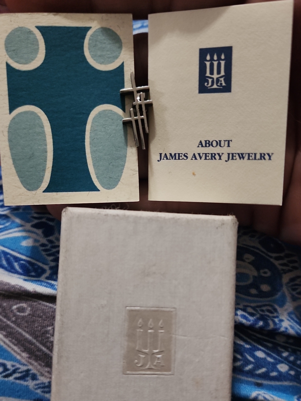 Retired James Avery Silver Cross Pin